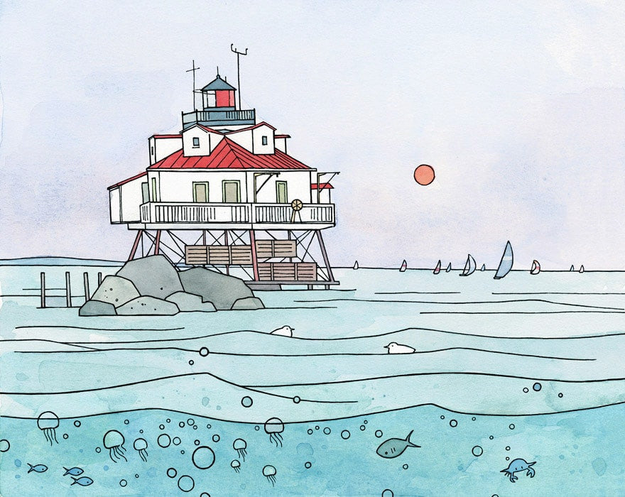 Chesapeake Bay Lighthouse Art