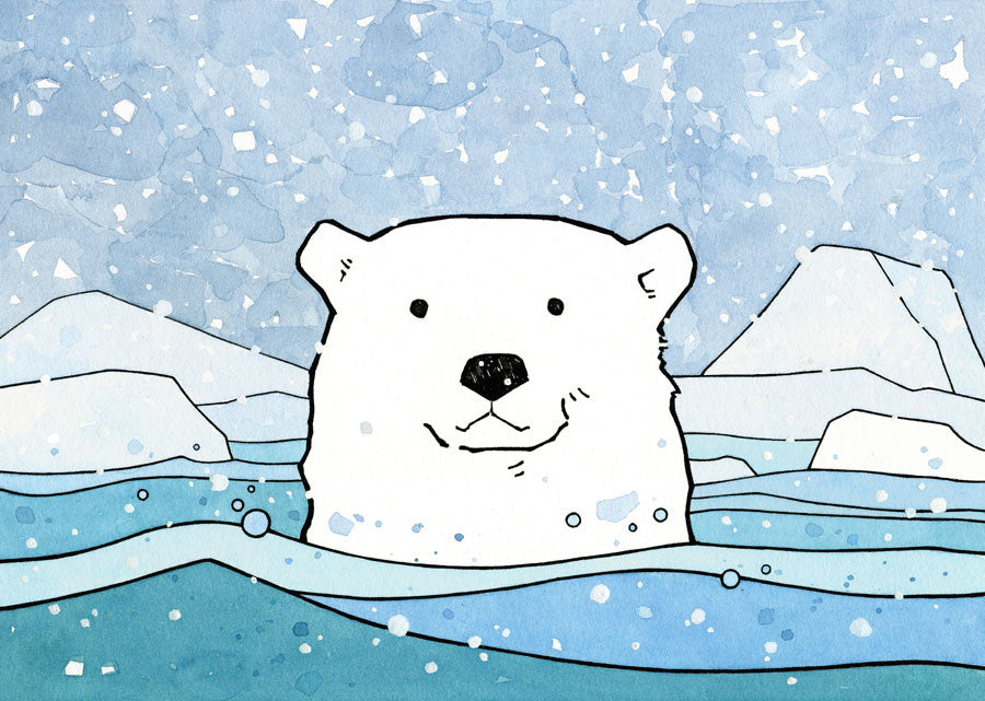 Illustrated Polar Bear Facts for Kids