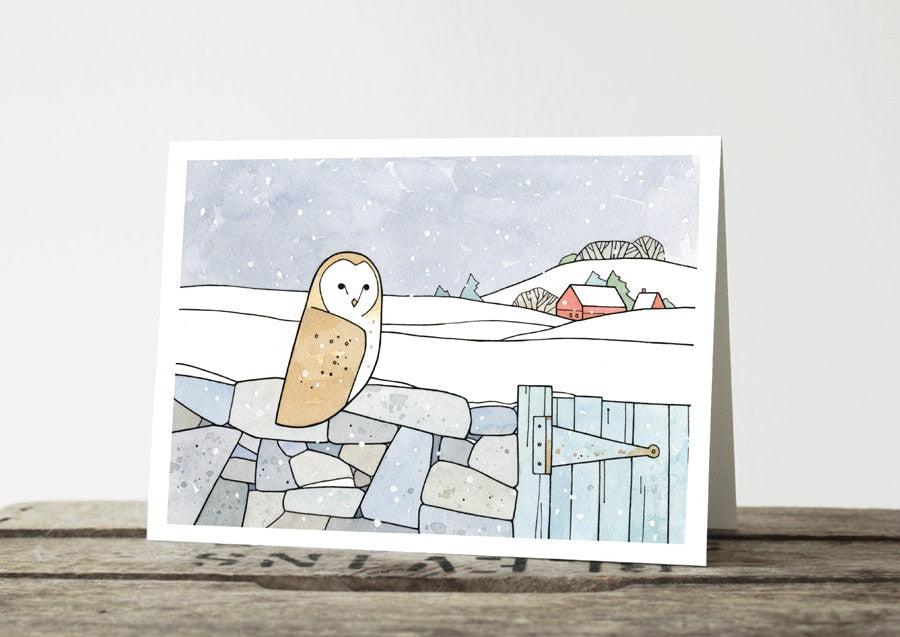 New Barn Owl Christmas Card