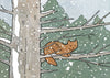 Pine Marten Holiday Animal Card