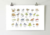 Alphabet Art Print for the Woodland Nursery