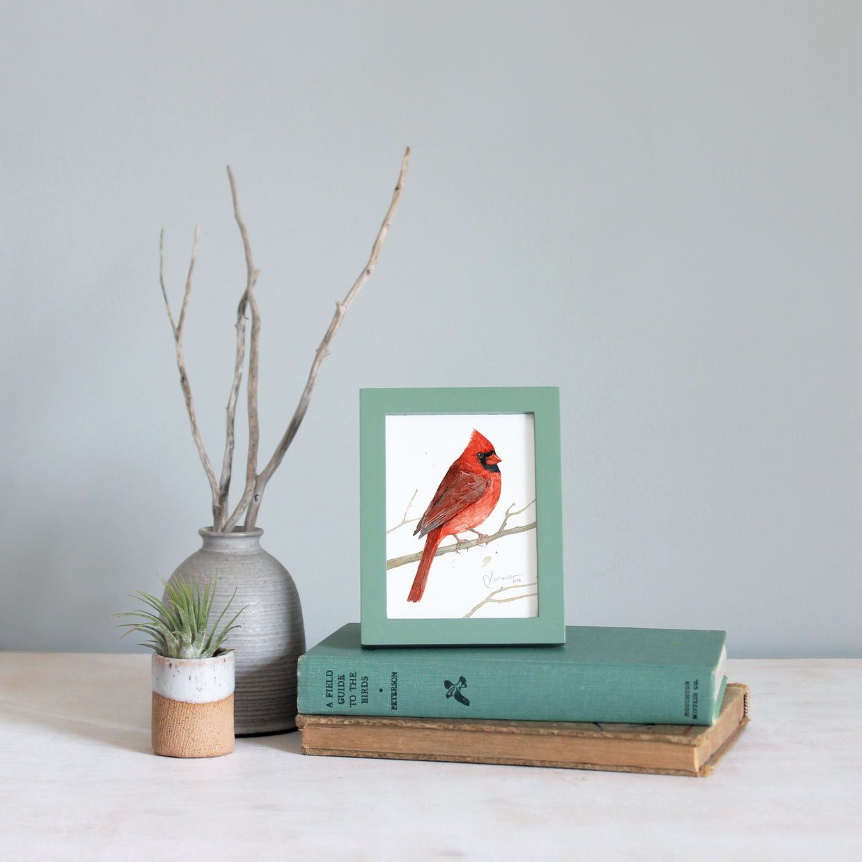 Framed Mini Male Cardinal Print