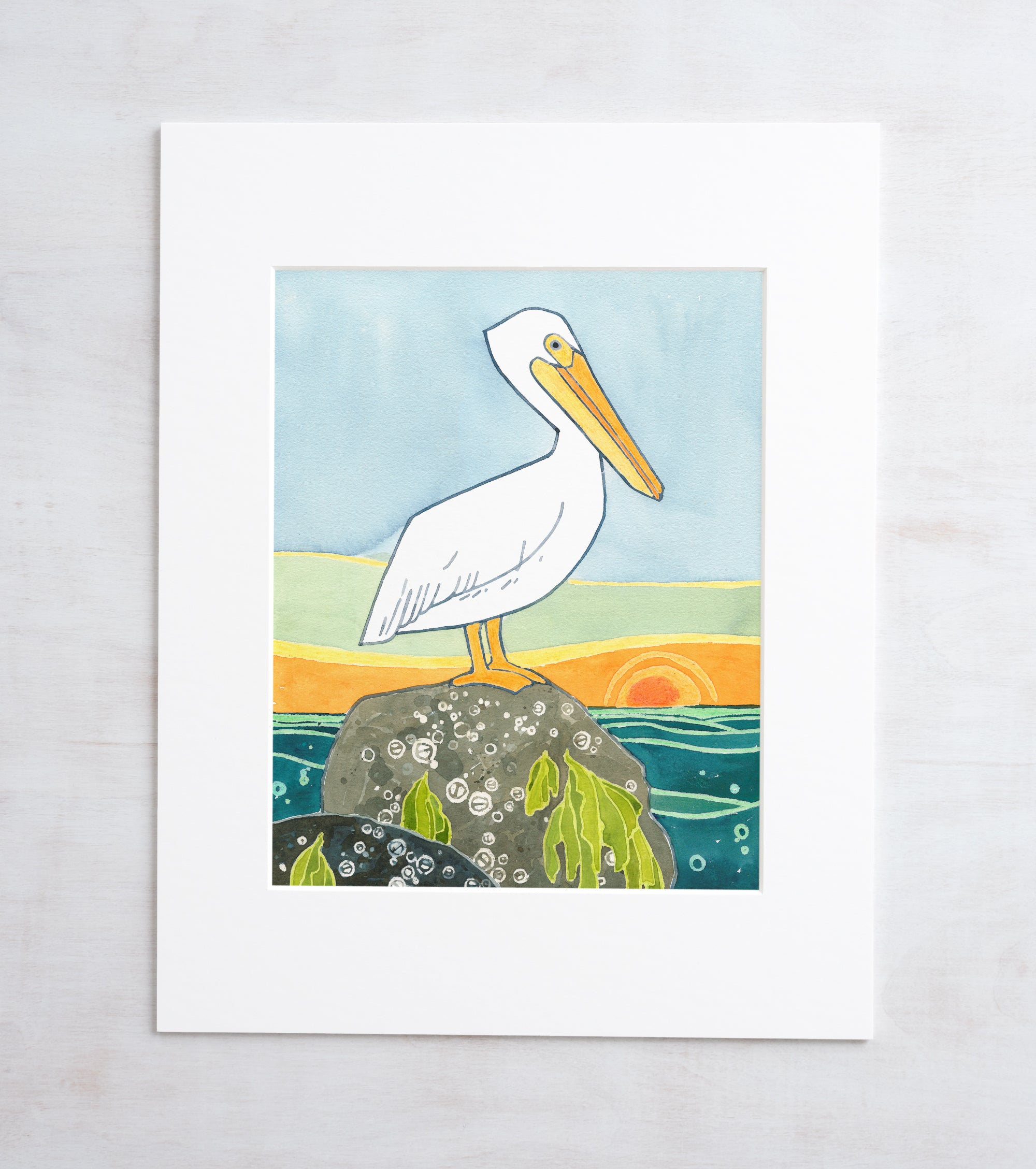 White Pelican Print