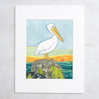 White Pelican Print