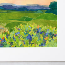 Wild Blueberries Landscape Print