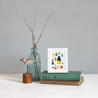 Framed Mini Lobster Buoys Watercolor Print Tabletop Frame Maritime Living