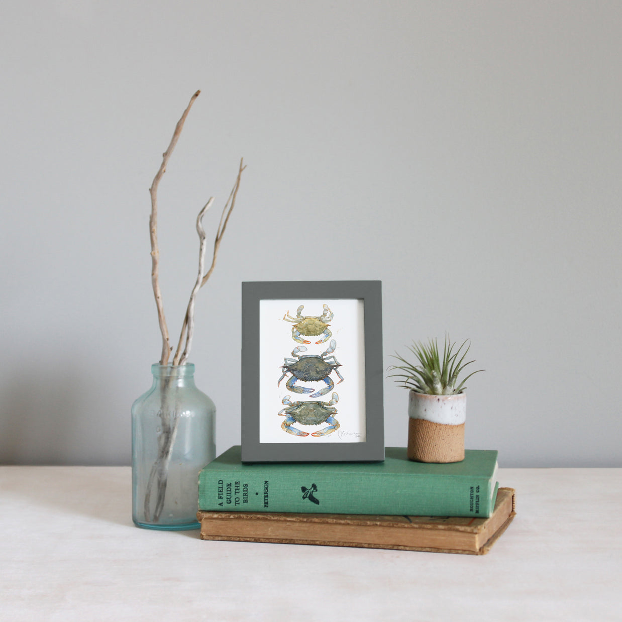Framed Mini Blue Crabs Print