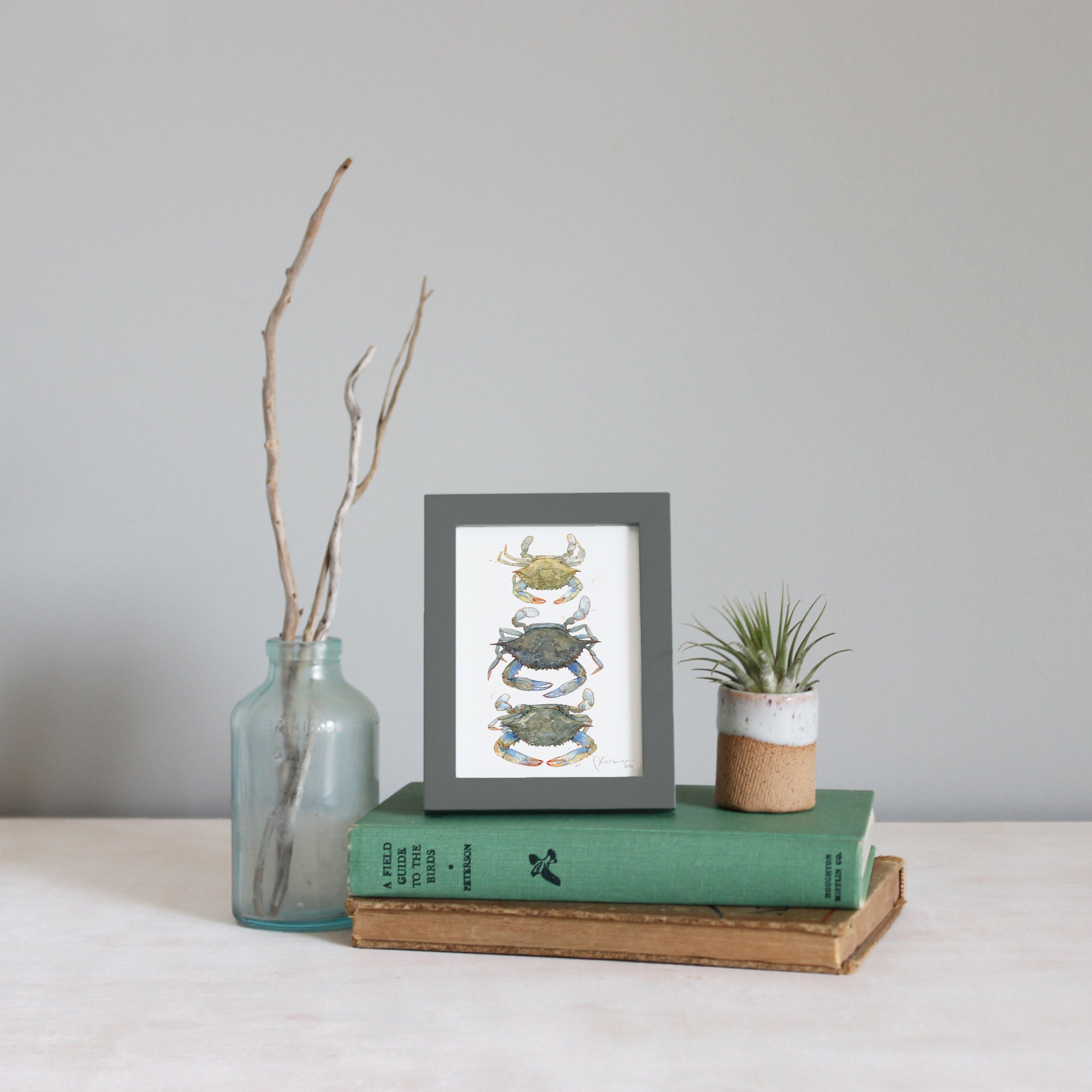 Framed Mini Blue Crabs Print