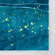 Fireflies Night Meadow Print