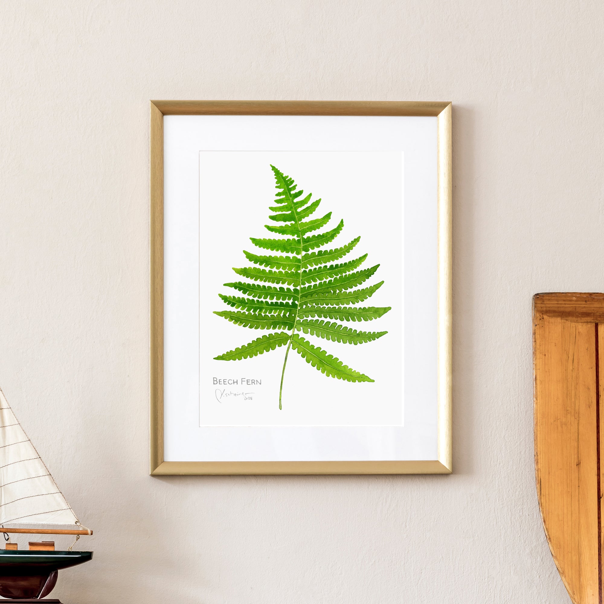 Beech Fern Botanical Watercolor Print
