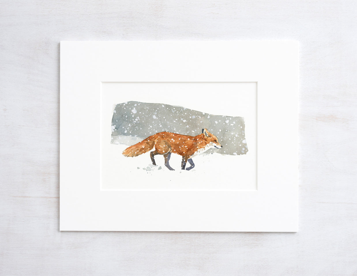 Red Fox in Snow Print