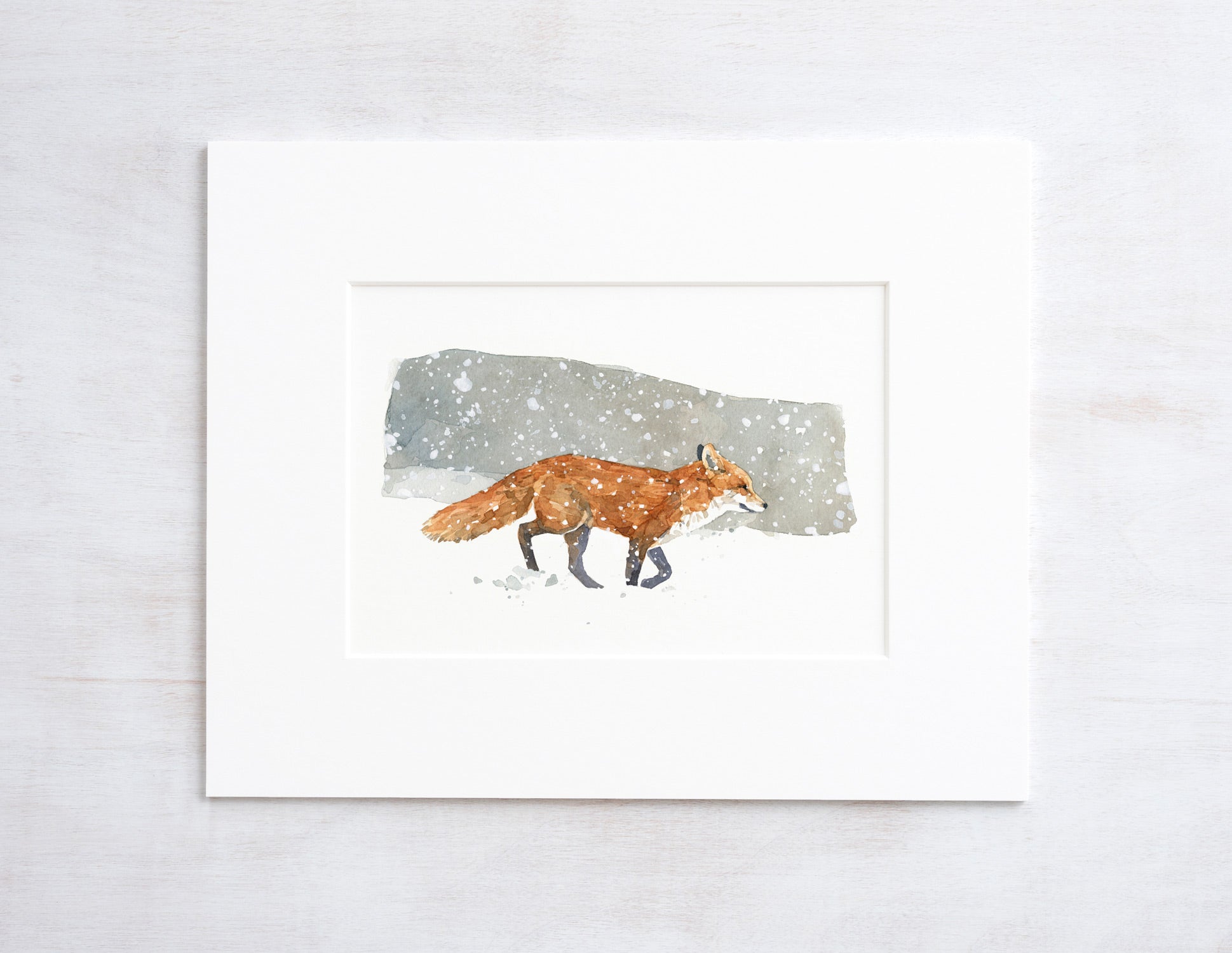Red Fox in Snow Print