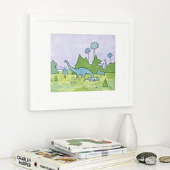 Diplodocus Dinosaur Nursery Print