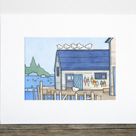 Lobster Dock Art Print