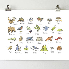 Woodland Alphabet Print