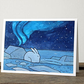 Snowshoe Hare & Northern Lights Card Set
