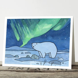 Polar Bear and Northern Lights Card Set