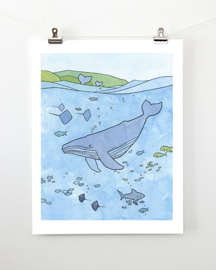 Humpback Whale Print Limited Edition Wall Art