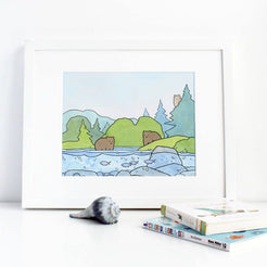 Bears and Owl Print