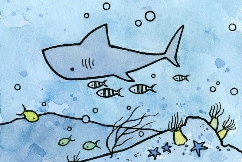 Shark Reef Print