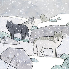 Wolf Pack in Snow Card
