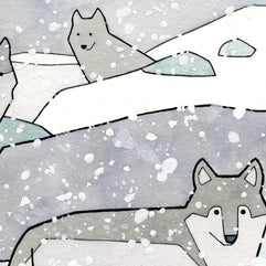 Wolf Pack in Snow Card