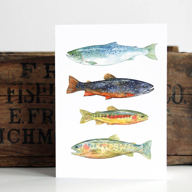 Trout Fish Card