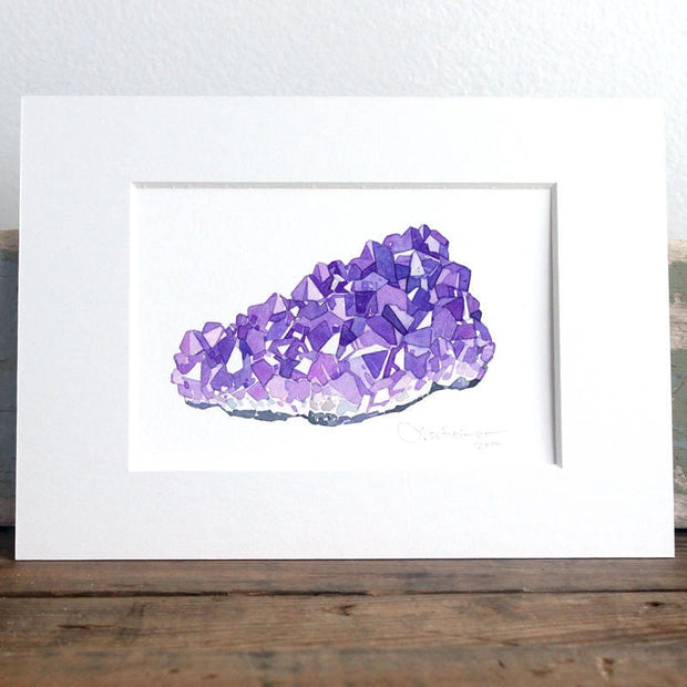 Amethyst Watercolor Print