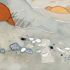 Snowy Owl Winter Beach Print