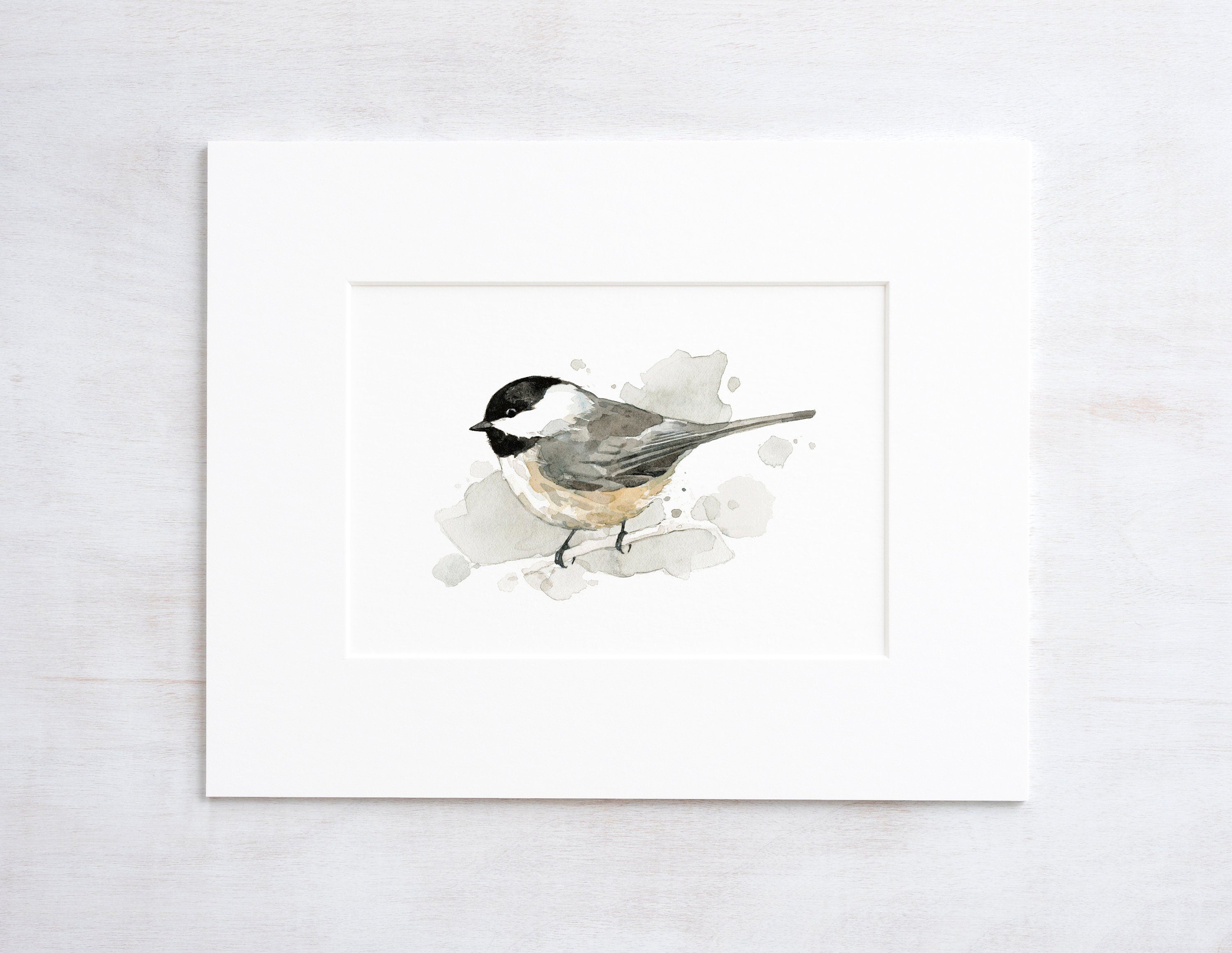 Chickadee Watercolor Print