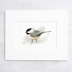 Chickadee Watercolor Print