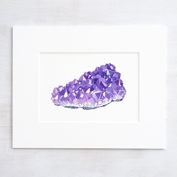 Amethyst Watercolor Print