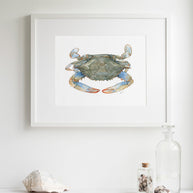 Blue Crab Watercolor Print