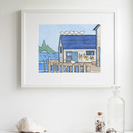 Lobster Dock Art Print