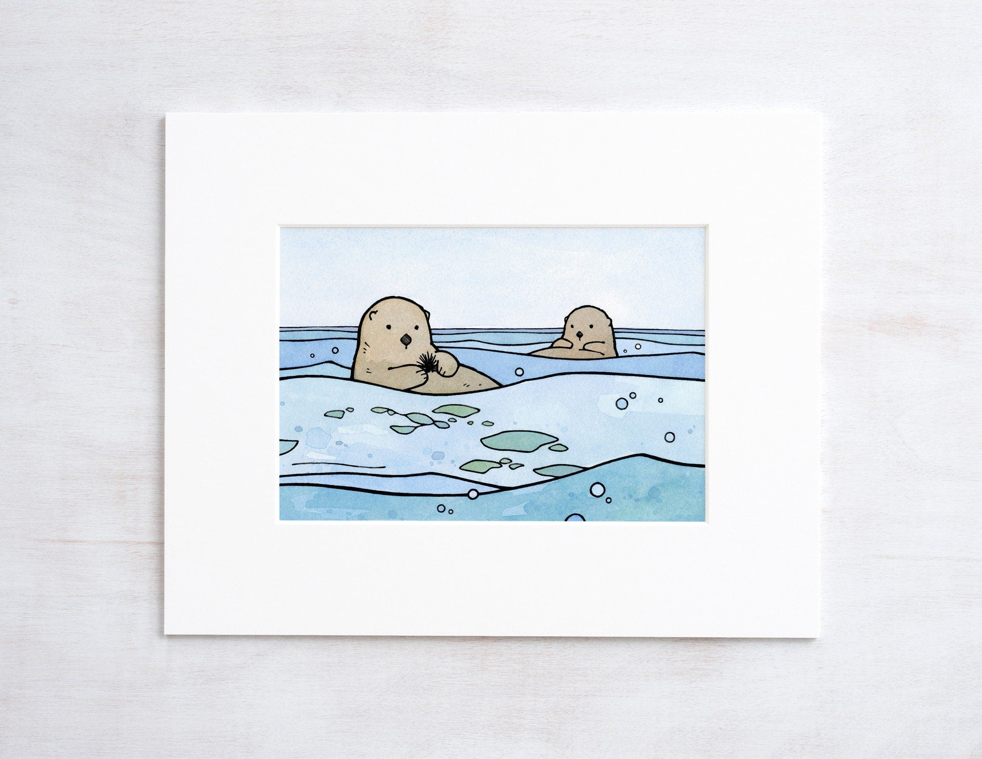 Sea Otters Print