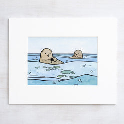 Sea Otters Print