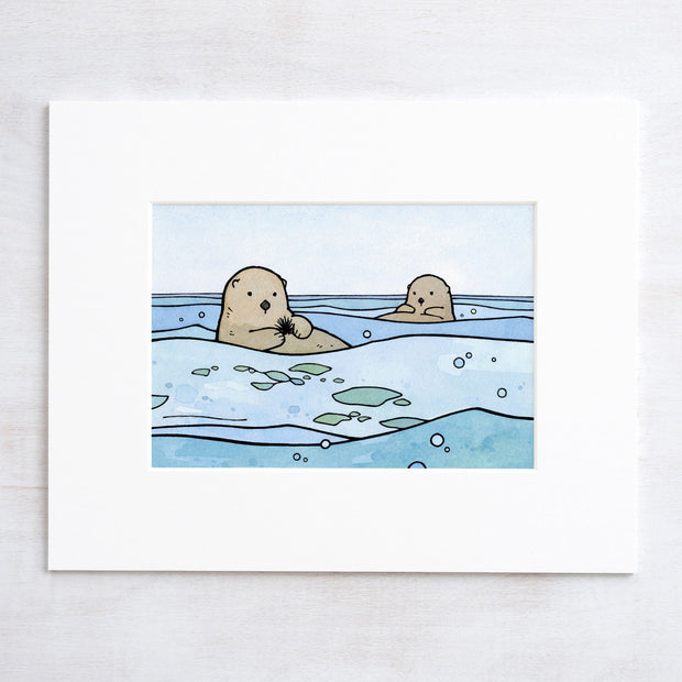 Sea Otters Print