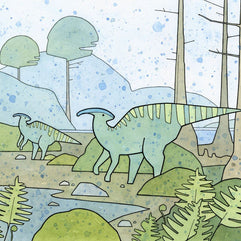 Parasaurolophus Duck-Billed Dinosaur Print