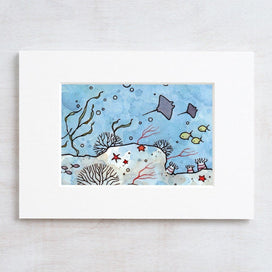 Manta Rays Watercolor