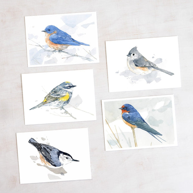 Bird Watercolor Card Set I