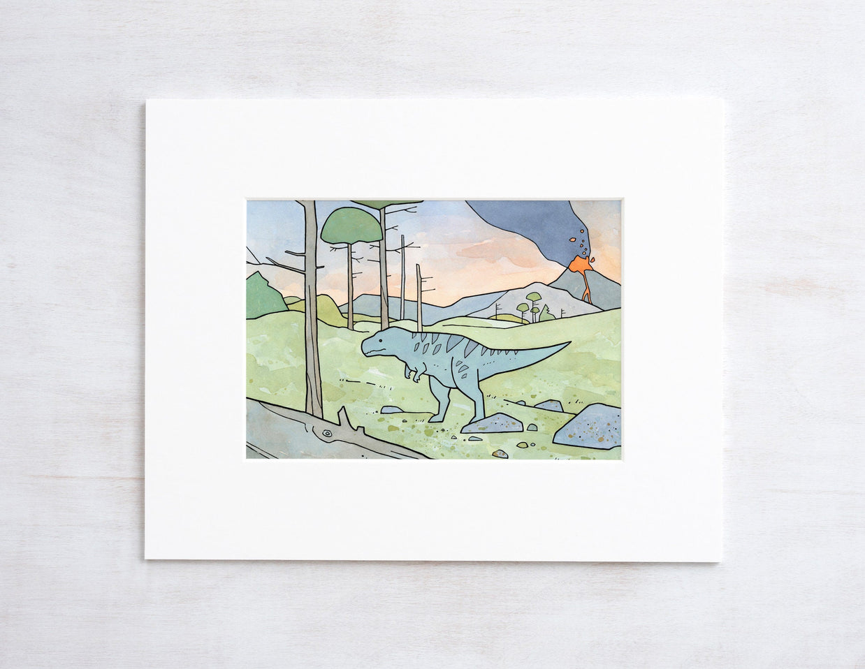 Dinosaur Illustration Prints: Children’s Wall Art Set
