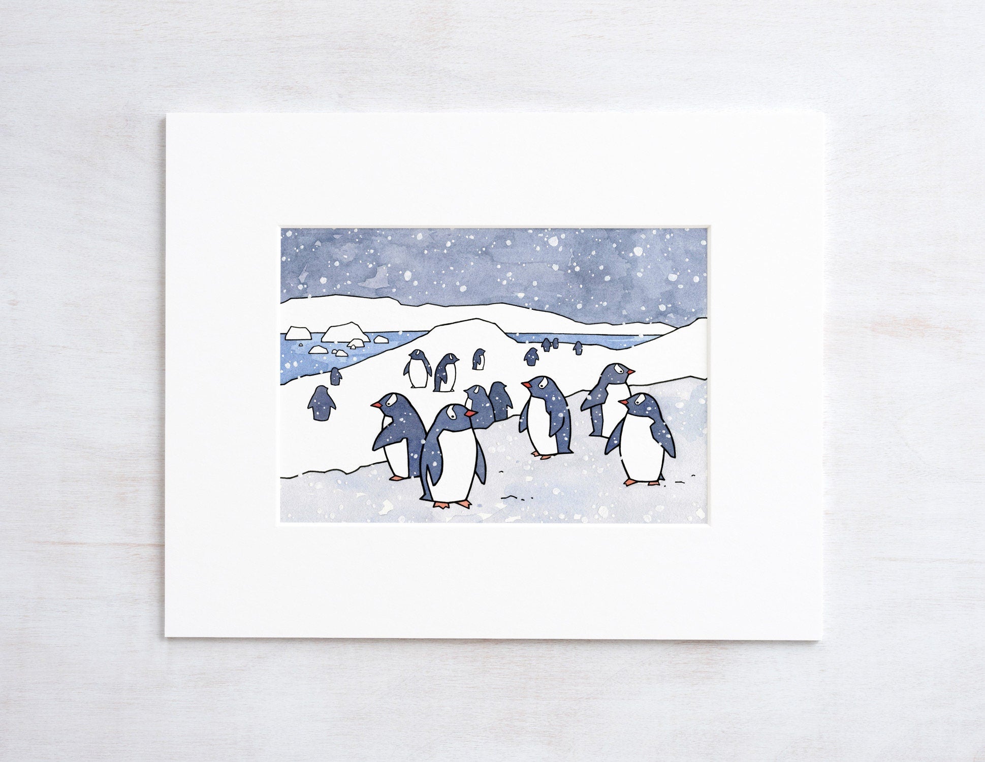 Gentoo Penguins Art Print