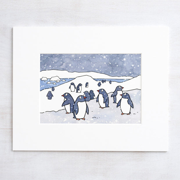 Gentoo Penguins Art Print