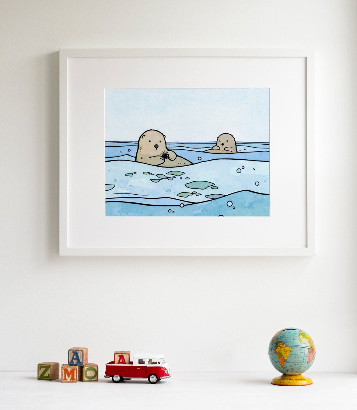 Sea Otters Print