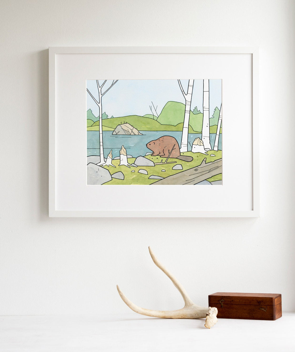 Beaver Illustration Art Print