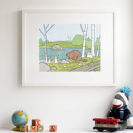 Beaver Illustration Art Print