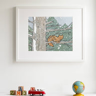 Pine Marten in Snow Print