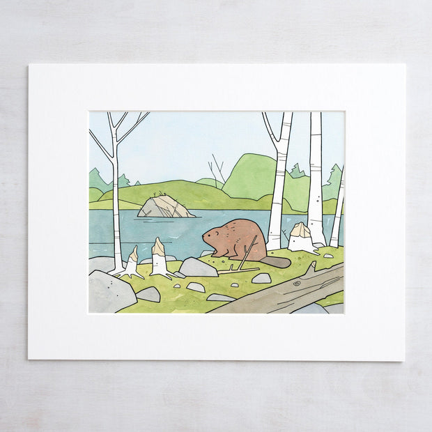 Beaver Illustration Art Print