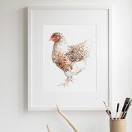 Chicken Watercolor Print