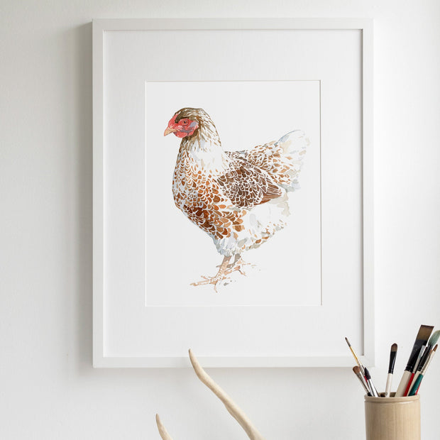Chicken Watercolor Print